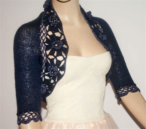 navy blue shrug for wedding.